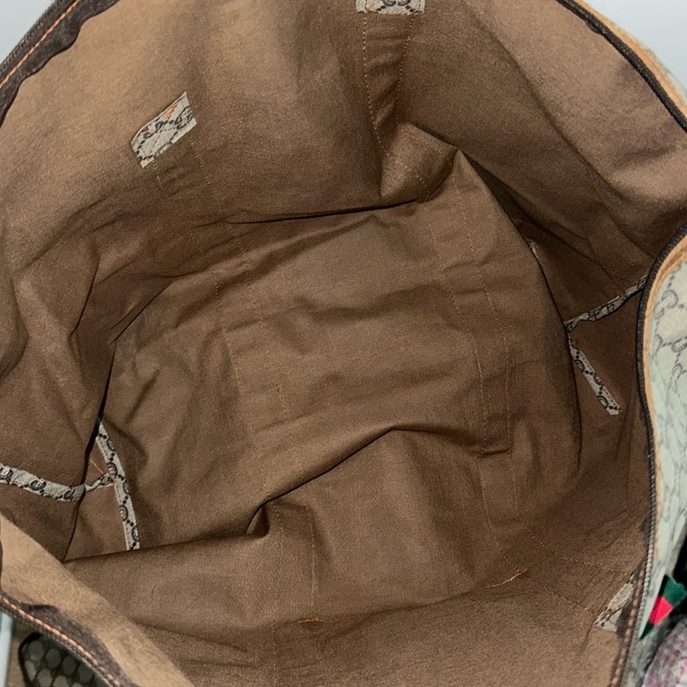 Authentic Vintage Gucci Plus GG Monogram Supreme Duffel Carry on Weekender Bag - Picture 7 of 9